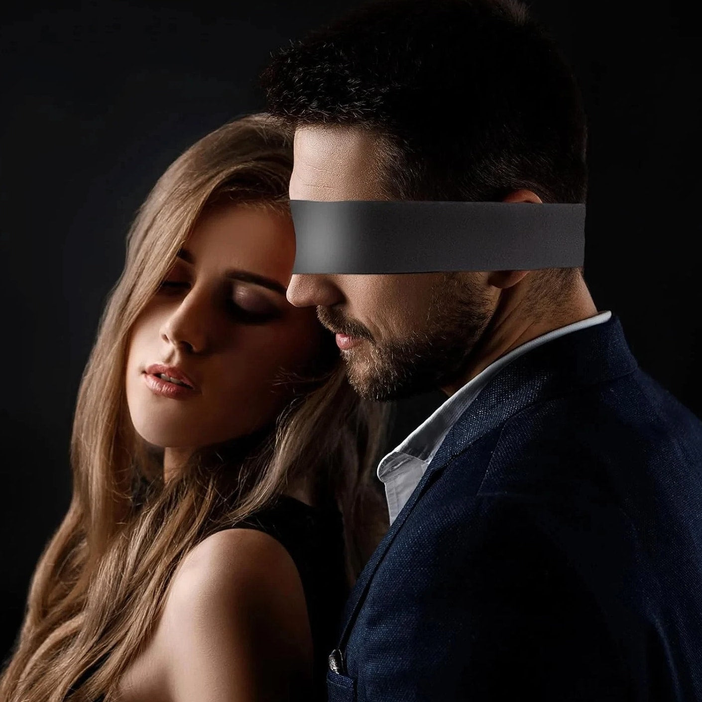 2 Pcs Satin Eye Mask for Sleeping - Silk Blindfold for Women & Men - Adults Coup