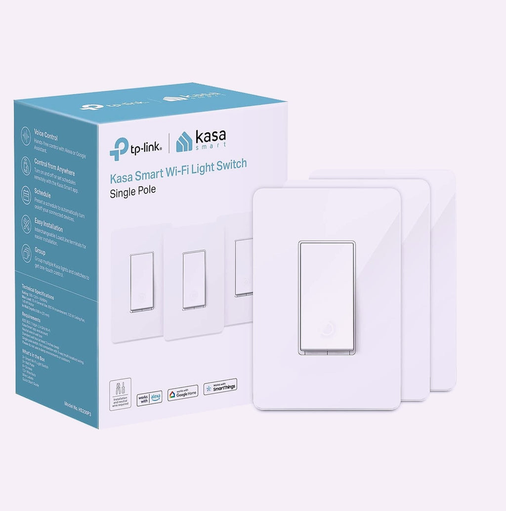 Kasa Smart HS200P3 Wi-Fi Light Switch, Single Pole