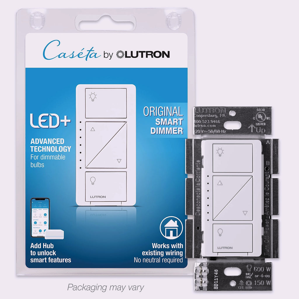 Lutron Caseta PD-6WCL-WH Smart Dimmer Switch 150W