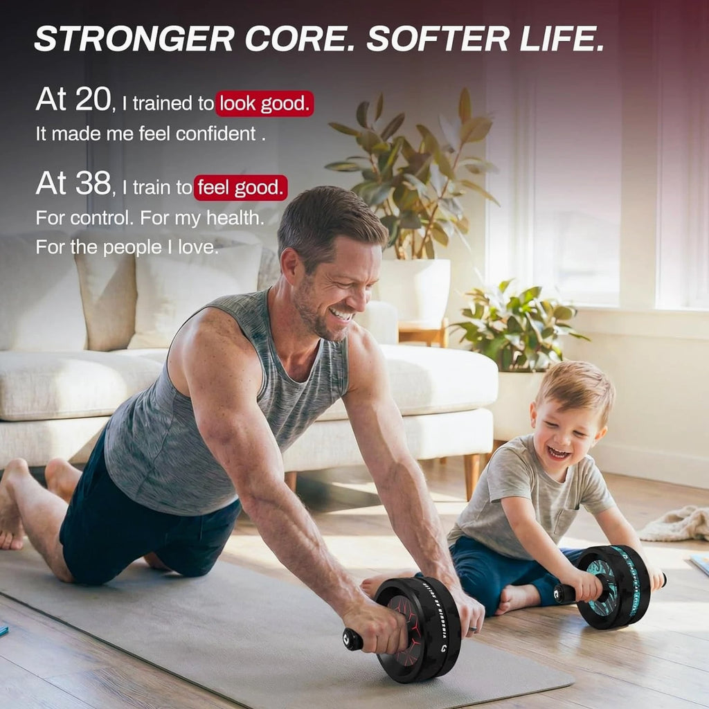 VINSGUIR Ab Roller Wheel, Abs & Core Workout Equipment for Home Gym with Knee Pa