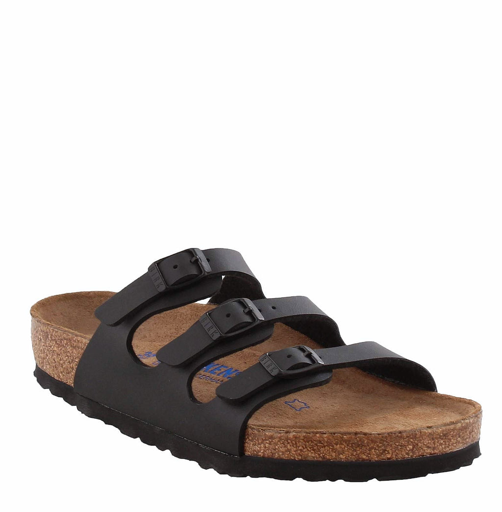 Birkenstock Florida Soft Footbed Sandal Black Women's Size 38
