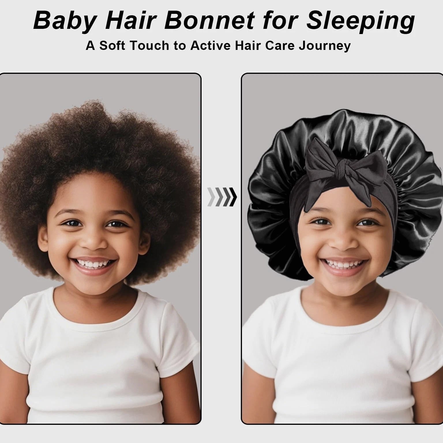 3 Pcs Kids Satin Bonnet for Sleeping - Baby Silk Bonnet for Sleep, Kids Hair B...