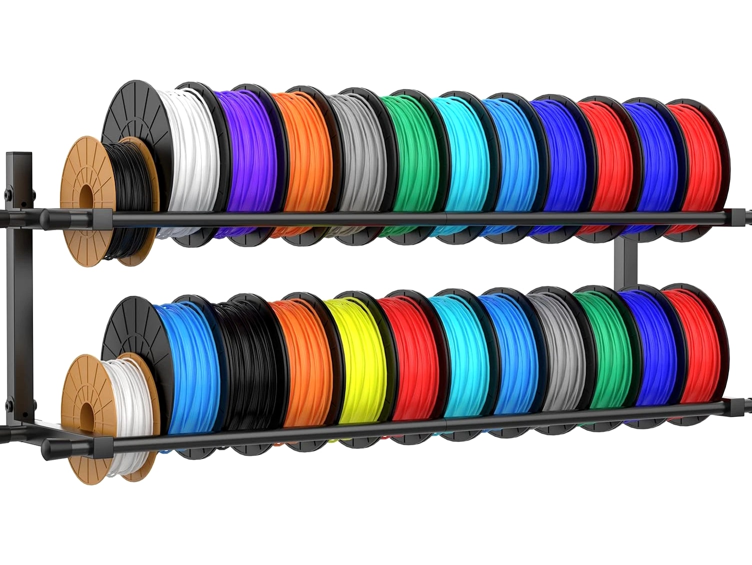 3D Printer Filament Storage Rack Wall Mount, Foldable Heavy Duty Metal Shelvi...