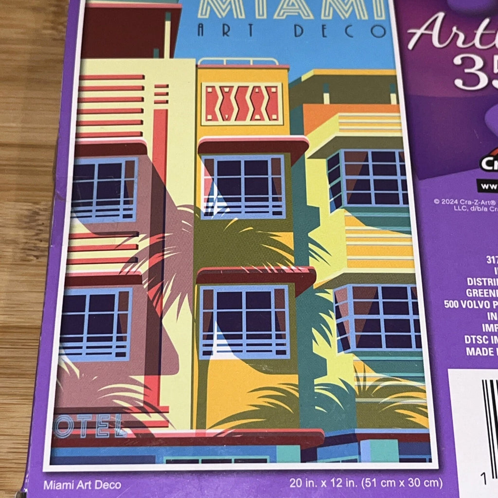 Miami Art Deco Puzzle 350 Pieces Colorful Buildings NEW SEALED Artbox