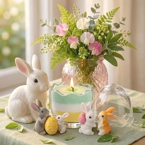 BRELANO Easter Craft Kit for Kids & Adults – DIY Sand Candle Making Kit with