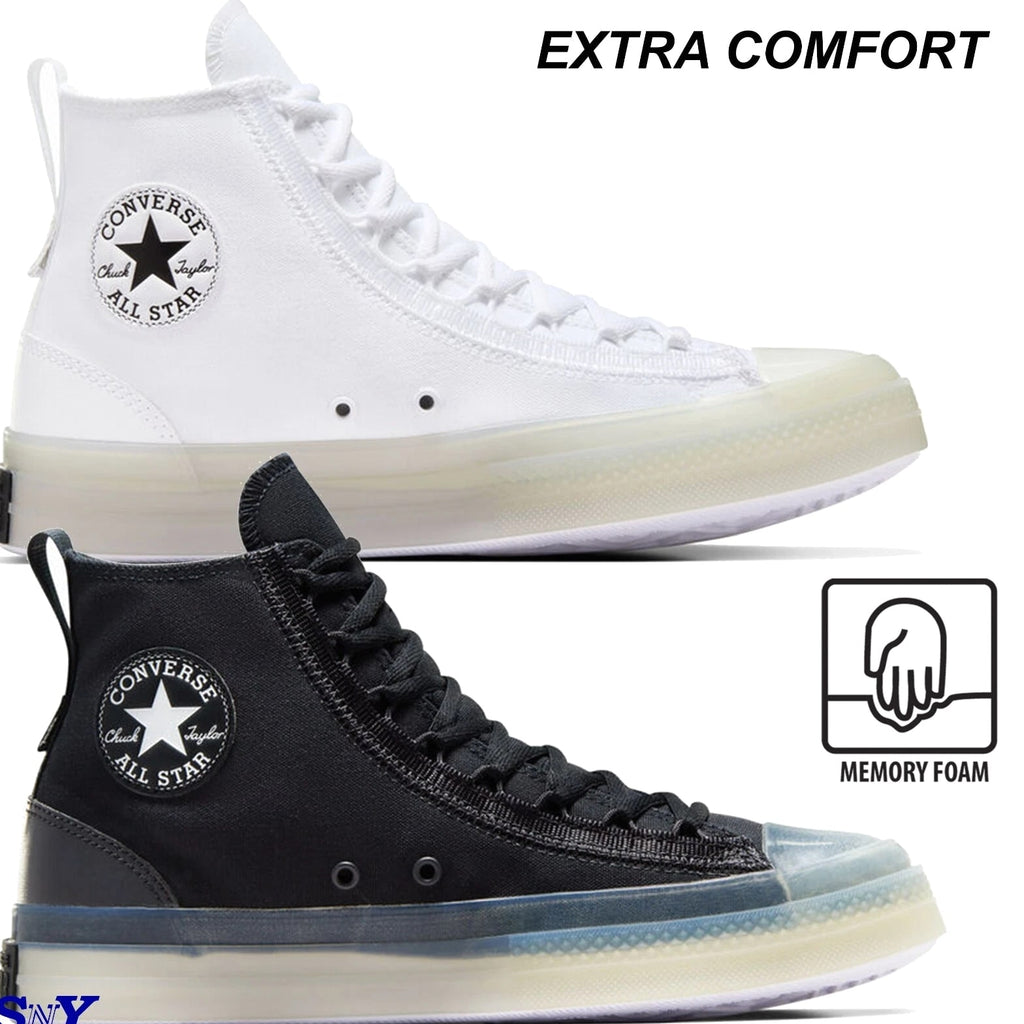 Converse Chuck Taylor All Star CX EXP2 Hi Top Shoes Kicks Sneakers New White Blk
