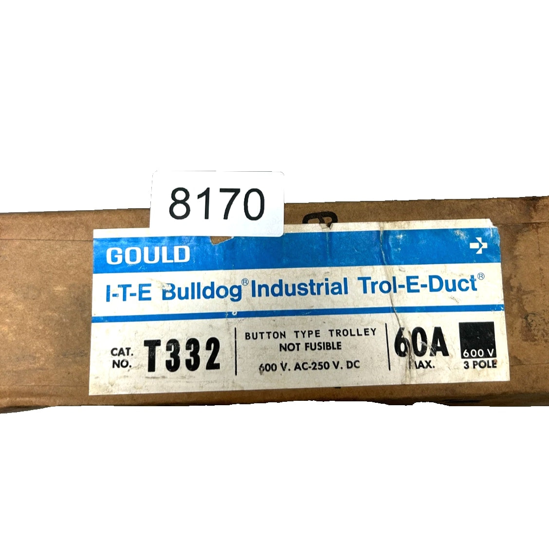 Gould ITE T332 Bulldog Industrial Trol-E-Duct Button Type Trolley