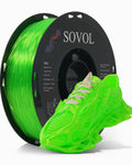 Sovol TPU Filament 1.75mm 95A Soft Flexible 3D Printer - 1 KG Clear Green