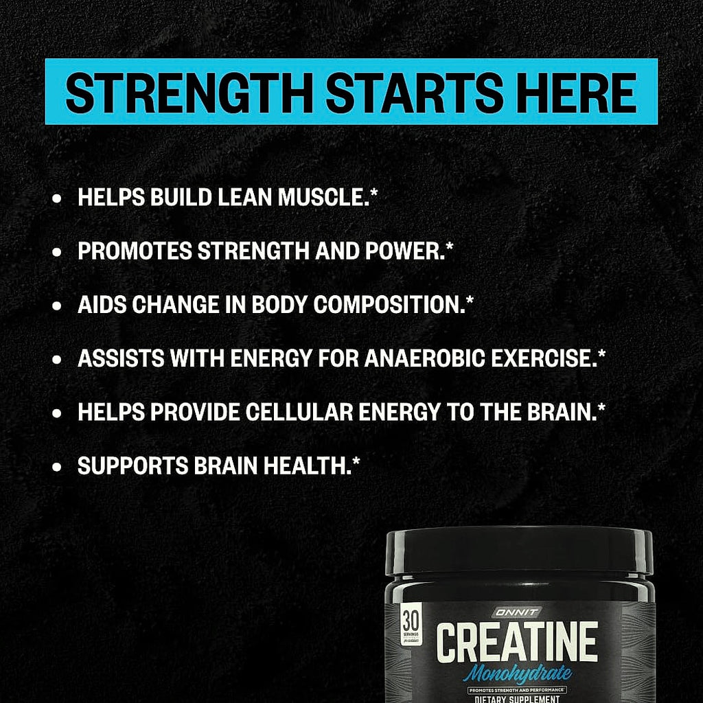 ONNIT Creatine Monohydrate Powder, 5g, IGEN Non-GMO