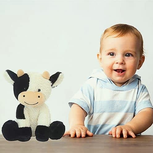 BSVOME 9 Inch Cow Plush Stuffed Animal Soft Toy