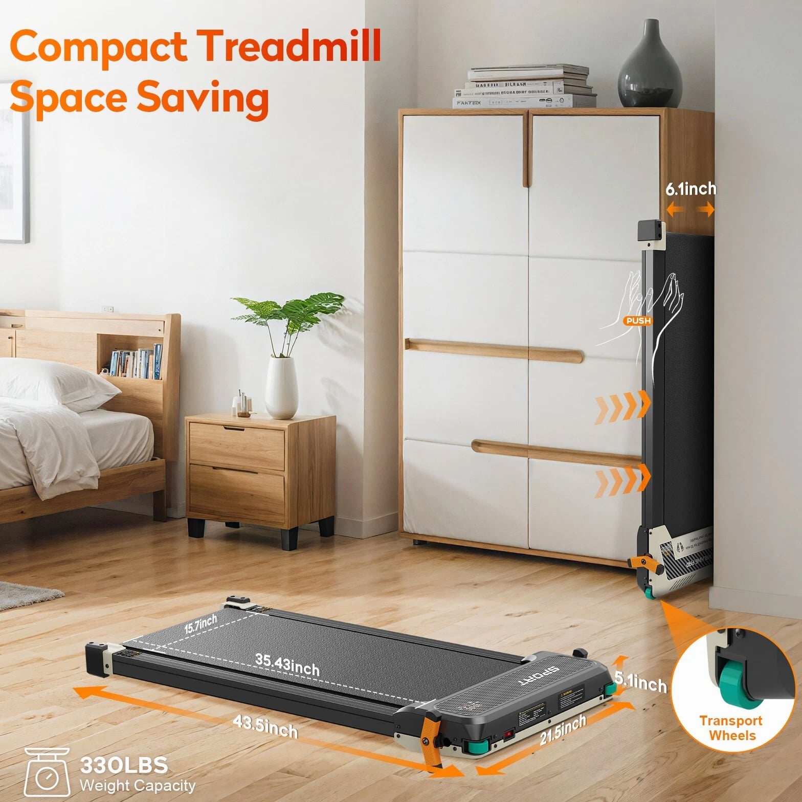Akluer Walking Pad with Incline, Dual-Sided Walking Pad & Foot Massage Used