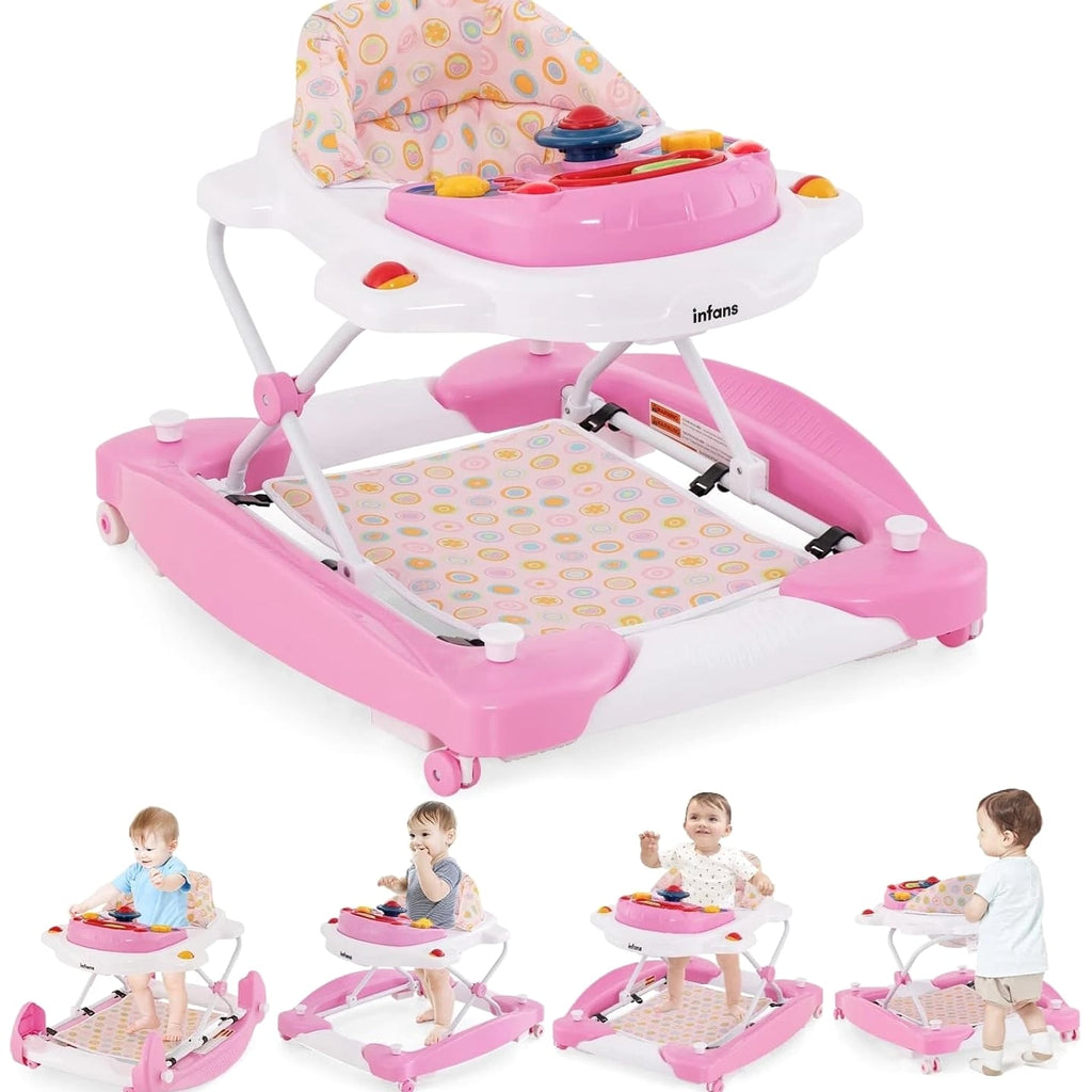 Baby Walker, 5 in 1 behind Walker Learning Seated Rocker Bouncer with Removable