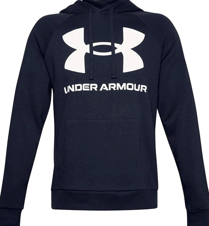 Under Armour 1357093-410 Midnight Navy Men's Rival Fleece Big Logo Hoodie