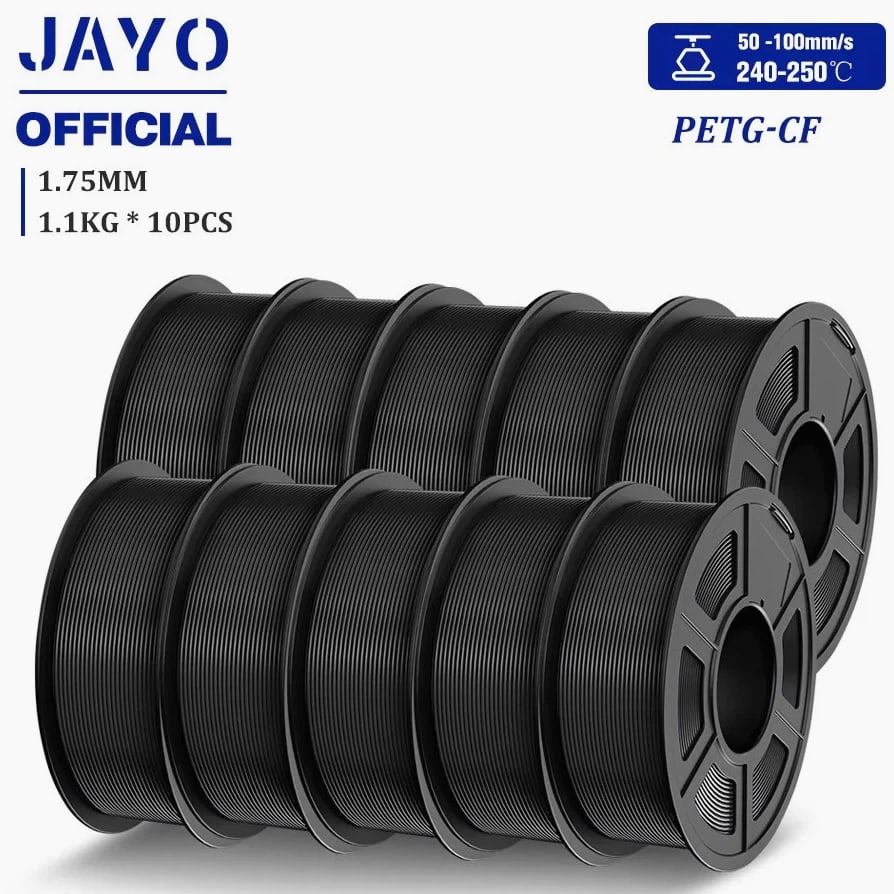 3D Printer Filament 1.75mm PETG-CF/PLA Carbon Fiber Filaments High Toughness USA