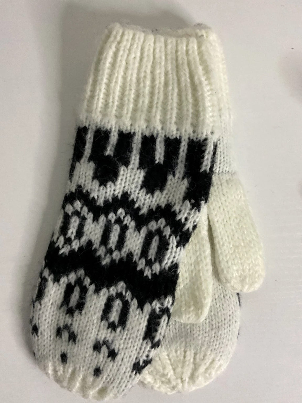 Universal Thread Women's Knit Mittens Winter Gloves and Black Scarf