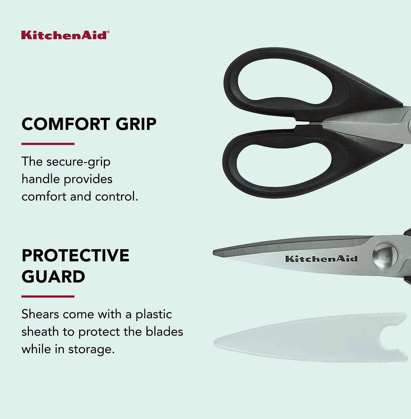KitchenAid All-Purpose Kitchen Shears, 8.72 Inch Stainless Steel Scissors