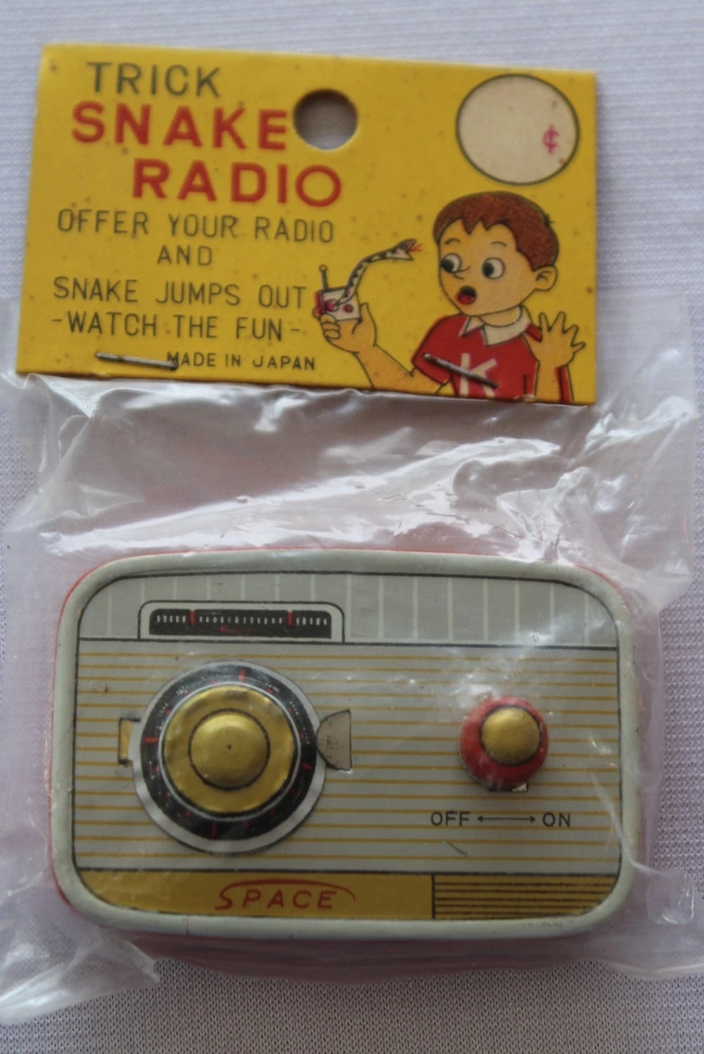 RARE VINTAGE 1950'S NOS UNOPENED TOY TRICK SNAKE RADIO JAPAN