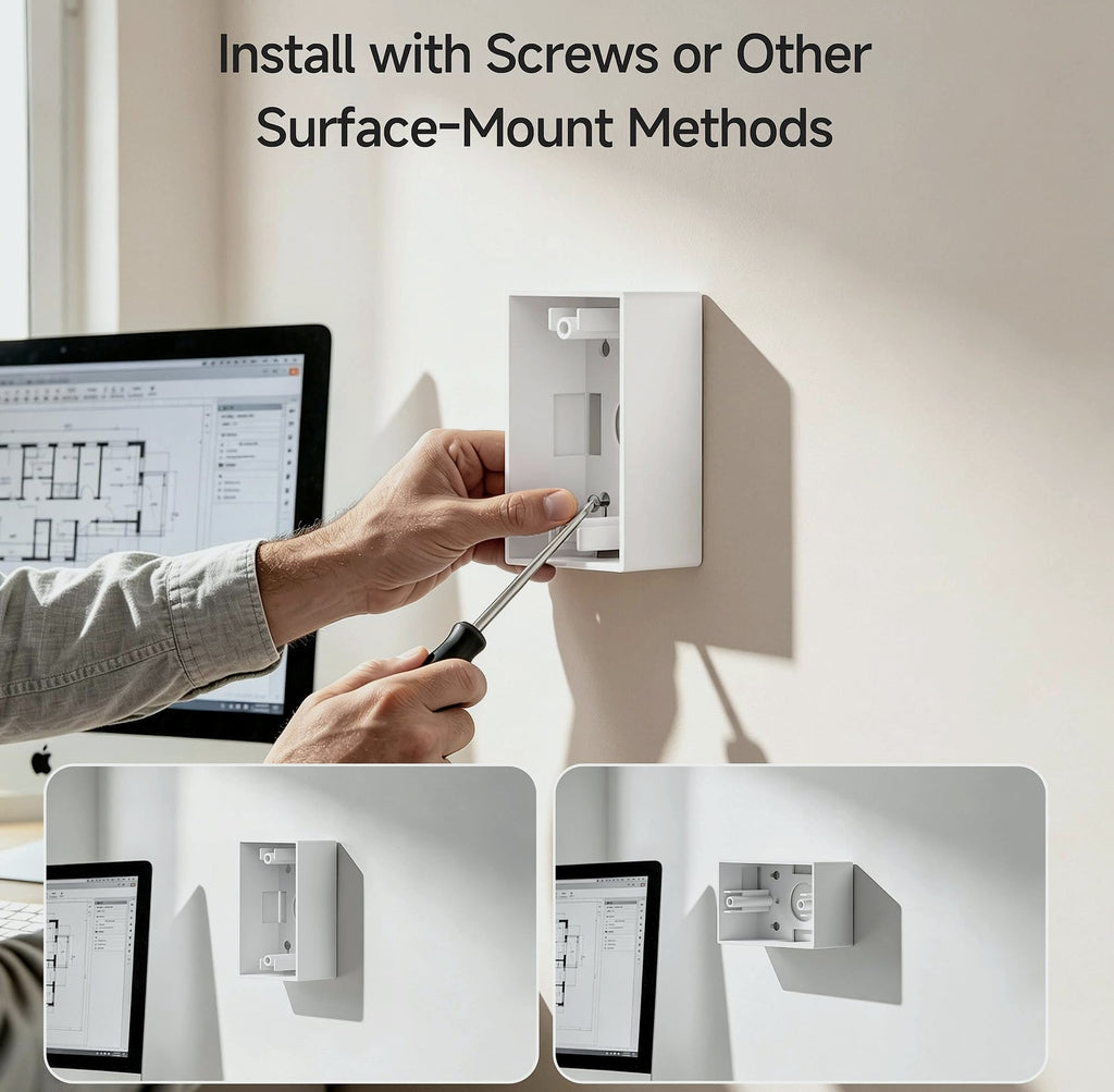 Cable Matters 5-Pack Single Gang Low Voltage Surface Mount Backbox White