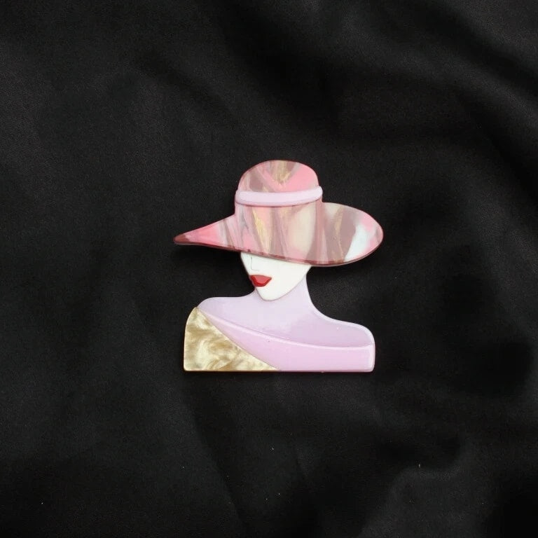 Ladies Wear Hat Acrylic Brooch brooch Women Fashion Clothing Accessories