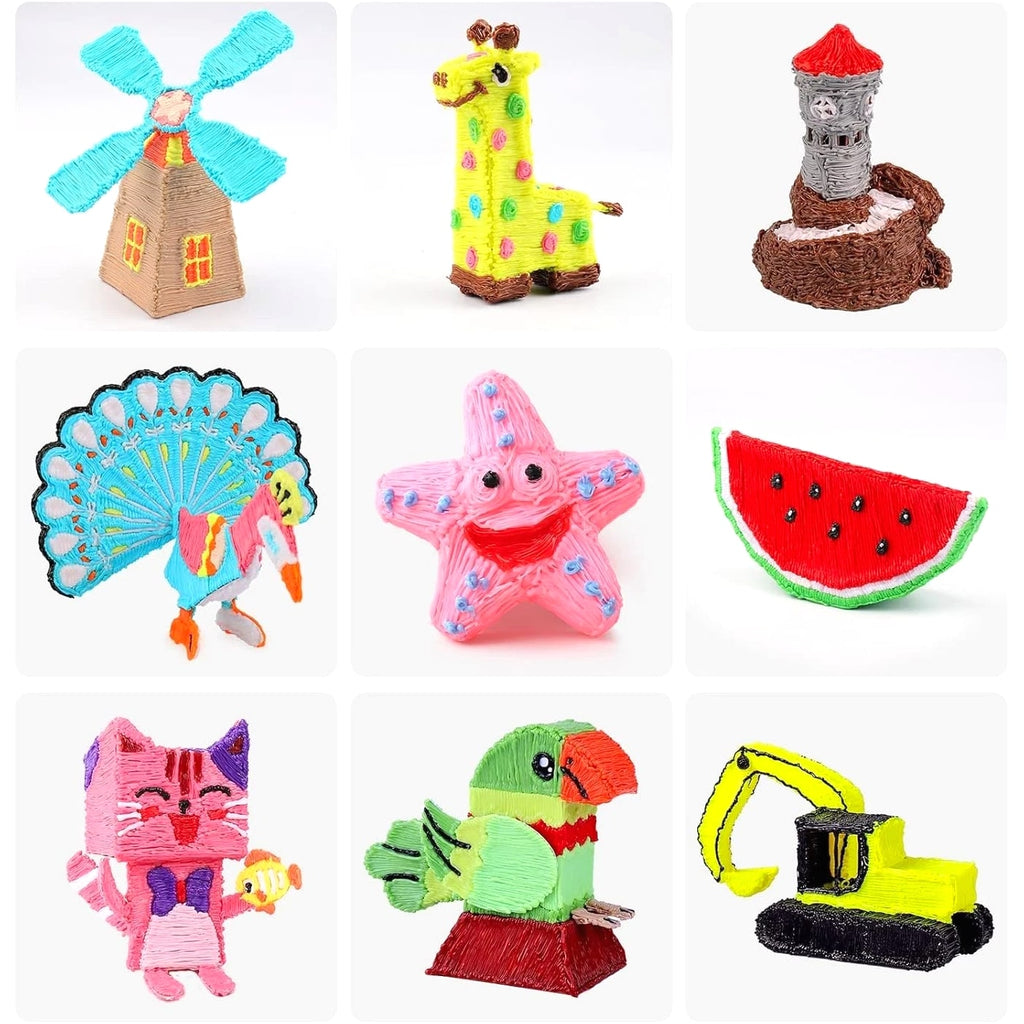 40 Colors 3D Pen Filament Refills 1.75mm PLA, Kid-Safe