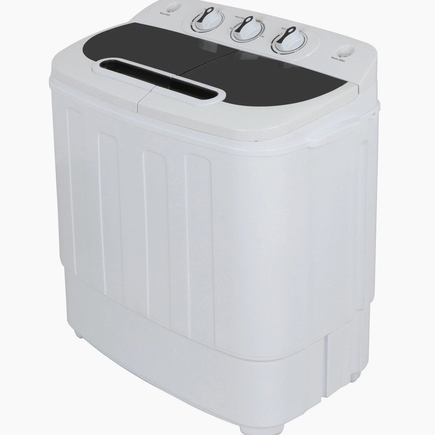 White Compact Portable Washer & Dryer with Mini Washing Machine and Spin Dryer