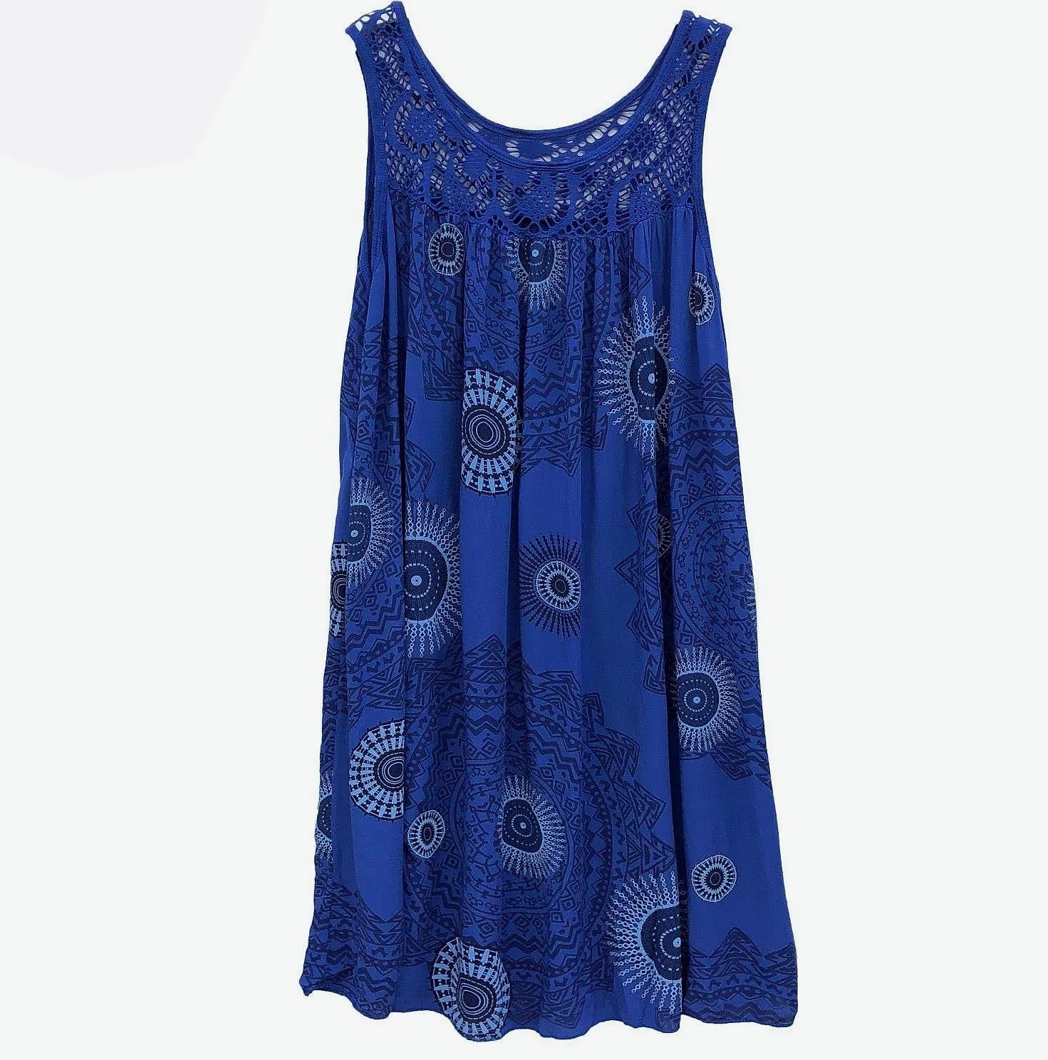 Women's Sleeveless Lace Print Camisole Summer Dress