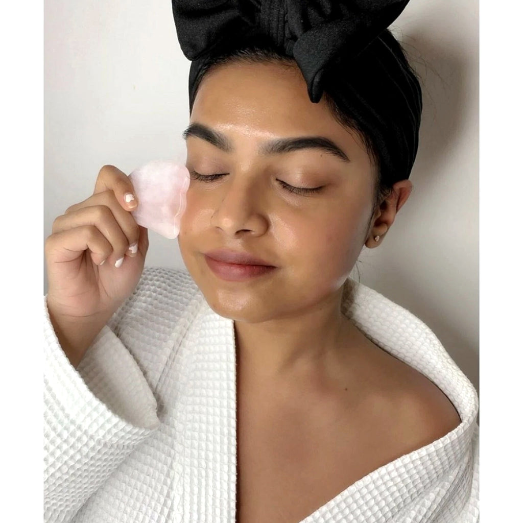 Set of 10 Rose Quartz Gua Sha Stones - 100% Genuine Facial Massage Tools