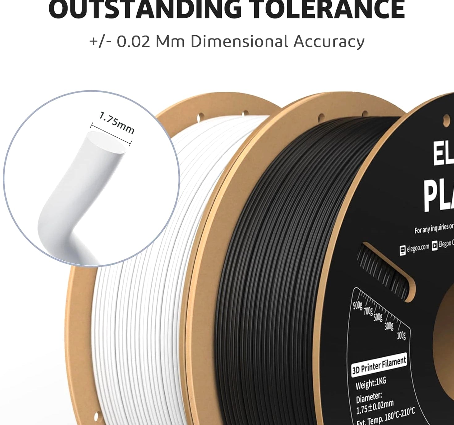 PLA PRO Filament 1.75mm Green 1kg, 30-250mm/s Printing Speed Improved Rigidity 3D