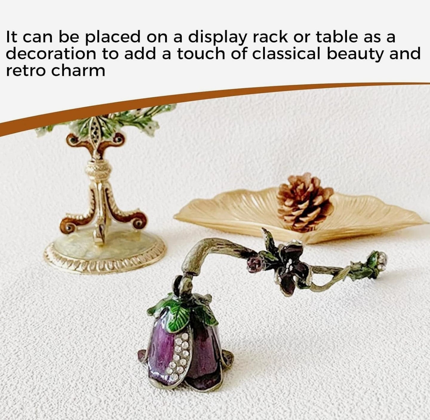 Floral Candle Snuffer - Candle Extinguisher with Long Handle, Wick Flame Snuffer