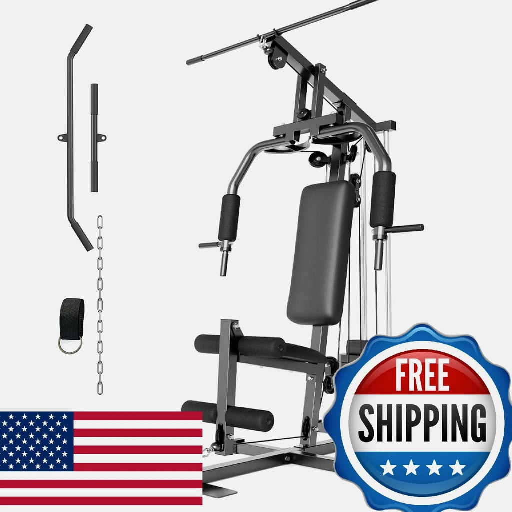 GarveeLife Home Gym Machine 100 LBS Weight Stack Multifunctional Workout