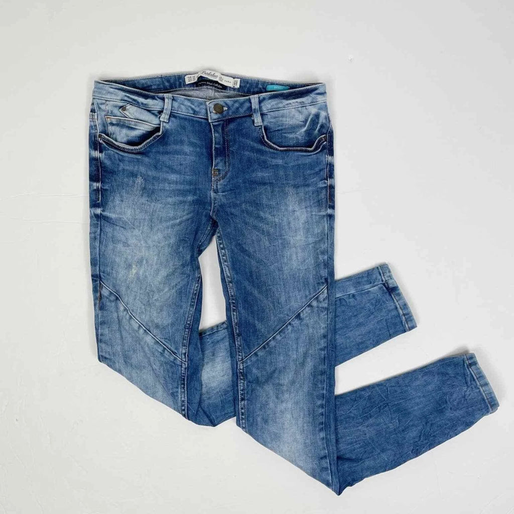 Zara Trafaluc Blue Denim Skinny Jeans 6