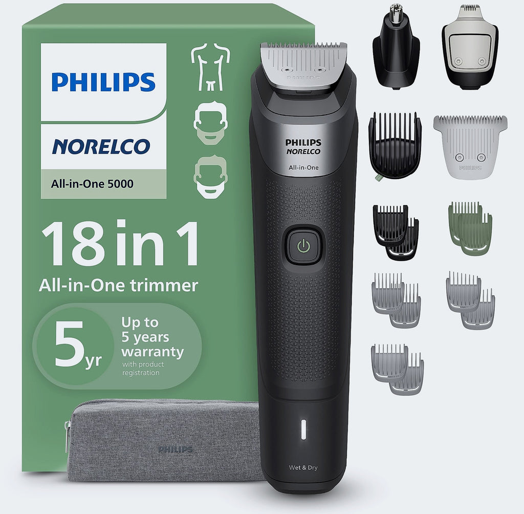 Philips Norelco Multigroom 5000 MG5910/49 18-Piece Grooming Kit