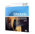 D'Addario EJ11 Acoustic Guitar Strings 80/20 Bronze Light Gauge