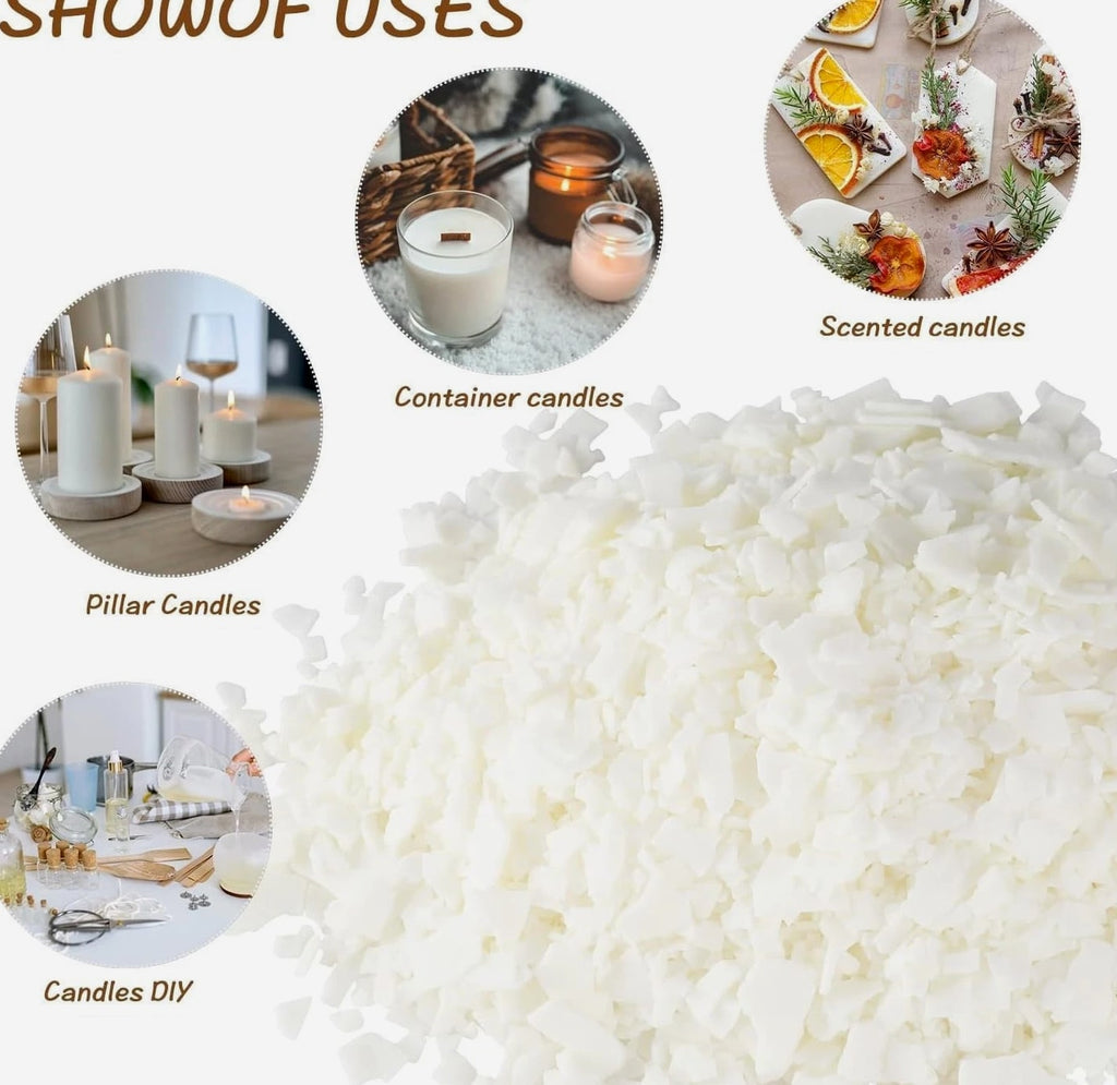 Bulk 20 lb Natural Soy Wax for Candle Making - Easy Melt Unscented Flakes