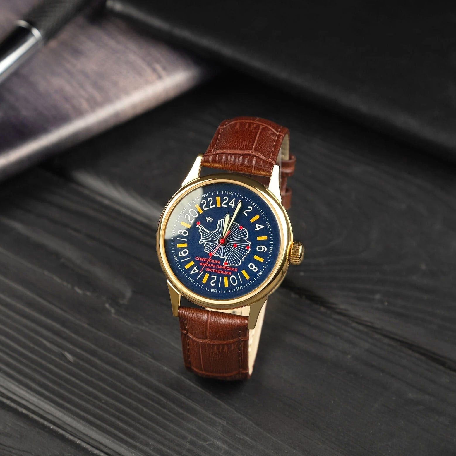 Soviet Antarctic Expedition 24-Hour Mechanical Watch – Vintage 1980s Wristwatch