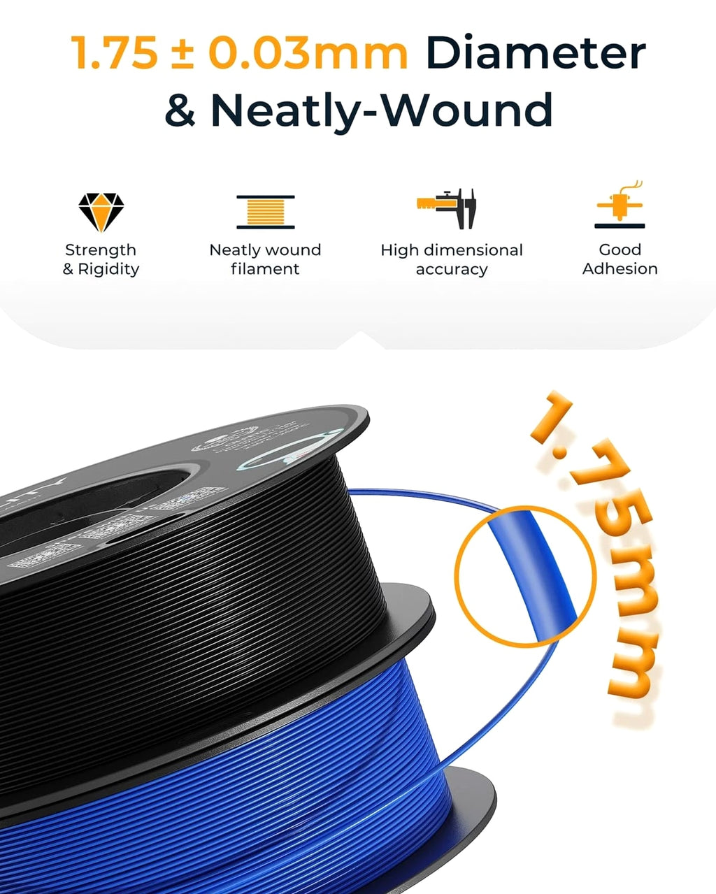 Creality PETG 3D Printer Filament 1.75mm 1KG - Grey