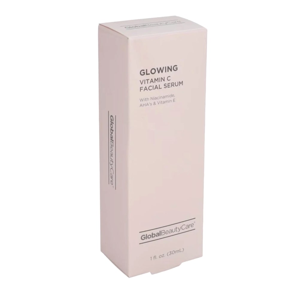 Global Beauty Care Glowing Skincare Collection: Vitamin C Skin Cream, Facial Cleanser & Eye Cream