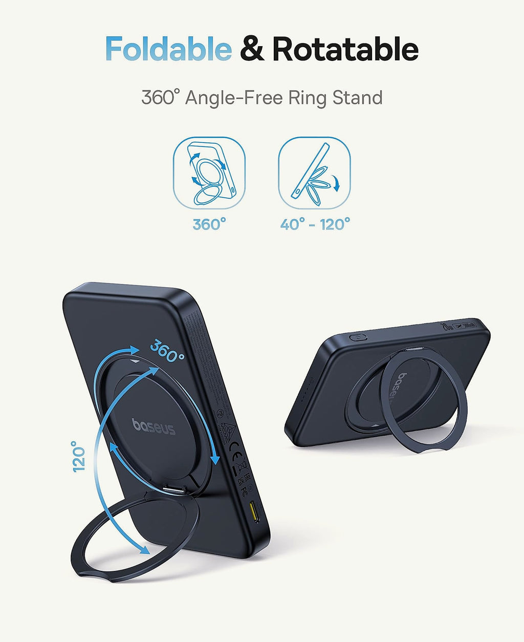 Baseus PicoGo 5000mAh Qi2 Magnetic Wireless Power Bank