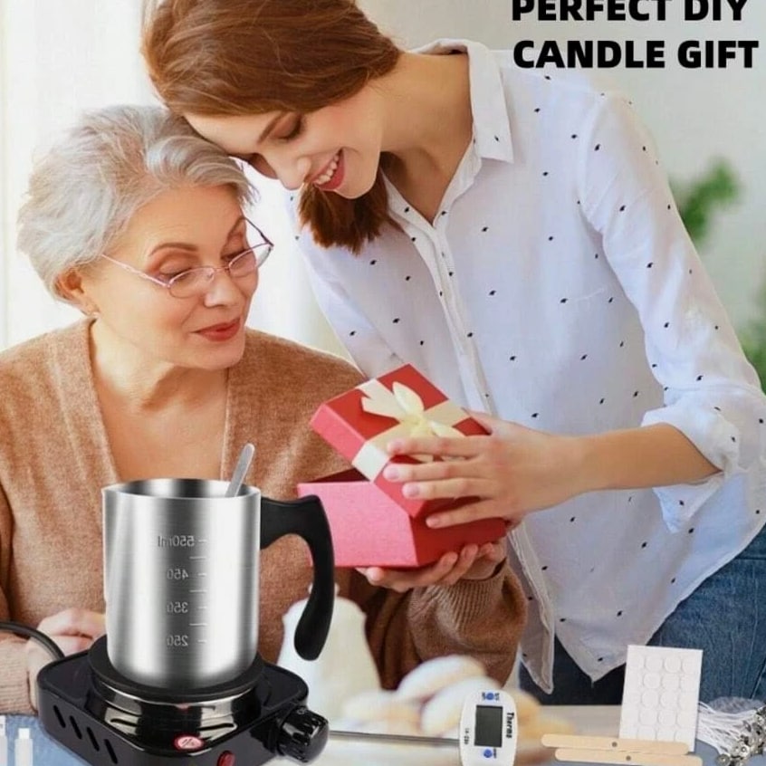 DIY Candle Making Kit for Adults & Beginners, Complete Starter Set with Wax Melting