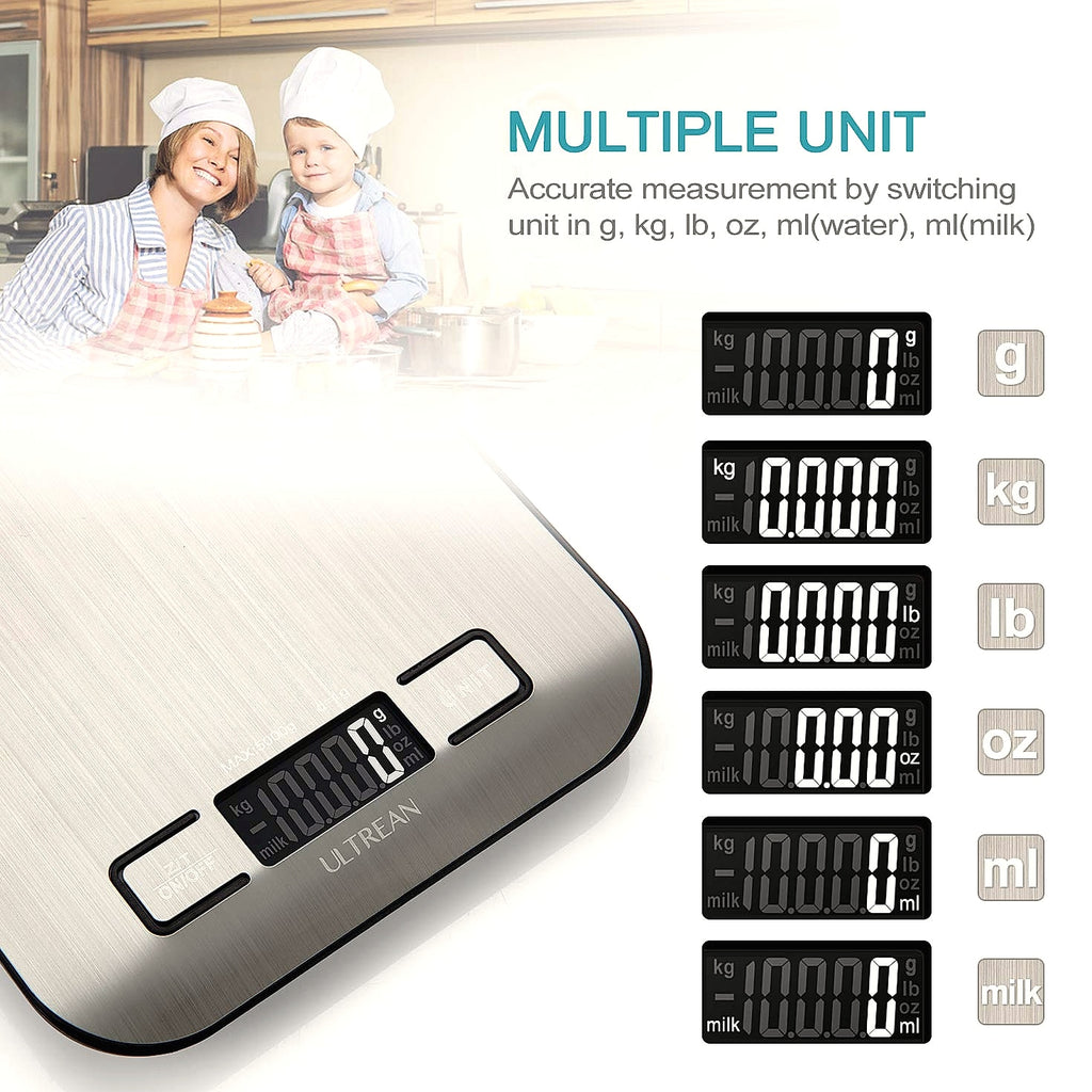 Ultrean Digital Kitchen Scale, 11lb Food Scale with LCD Display