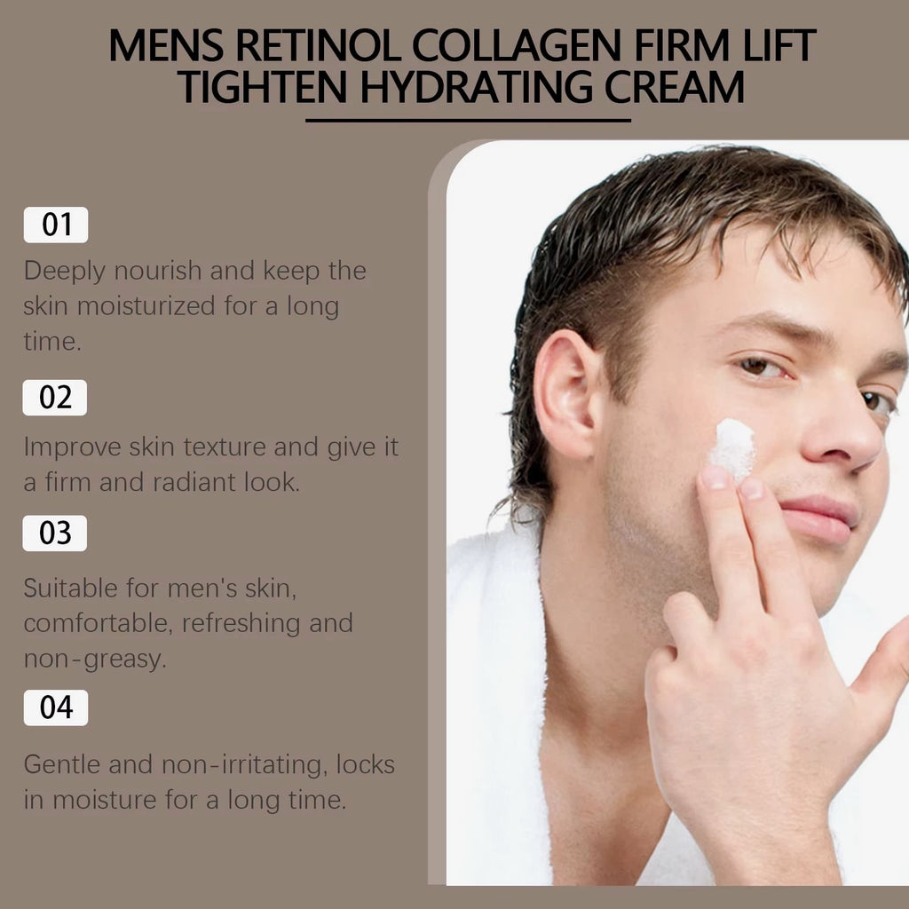 Men's Retinol Collagen Moisturizer - Anti-Aging Face Cream to Reduce Fine Lines