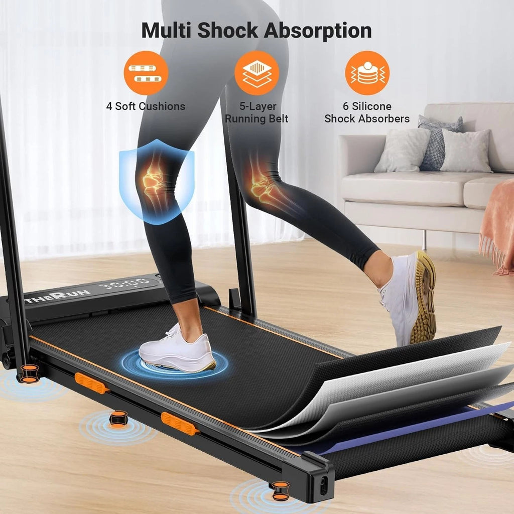 2-in-1 Foldable Treadmill, 2.5HP Under Desk Walking Pad=