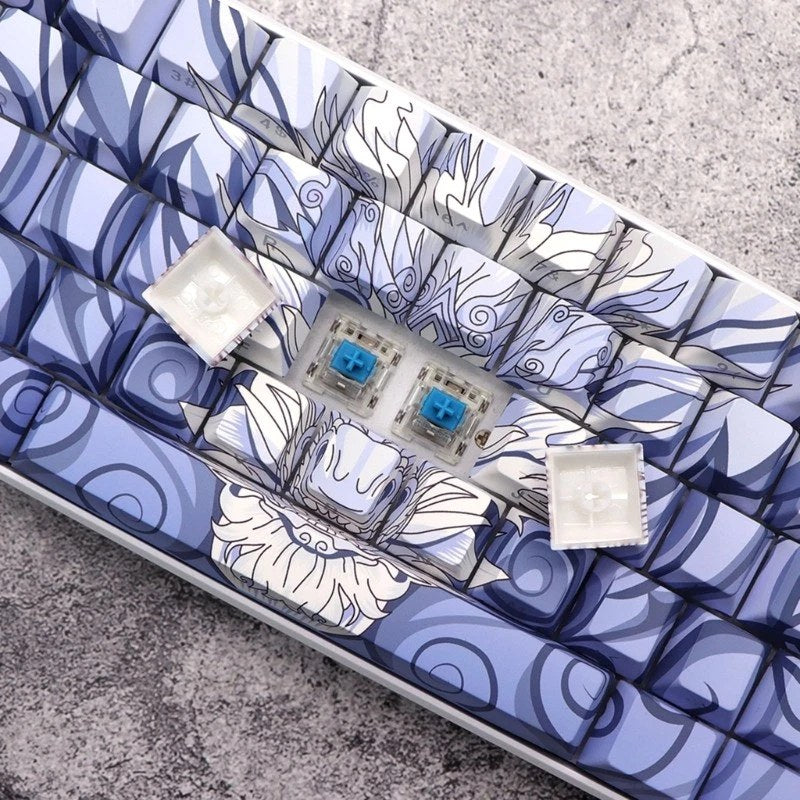 Translucent Side Printed Keycap Set For 136Keys Mechanical Keyboard Keycaps