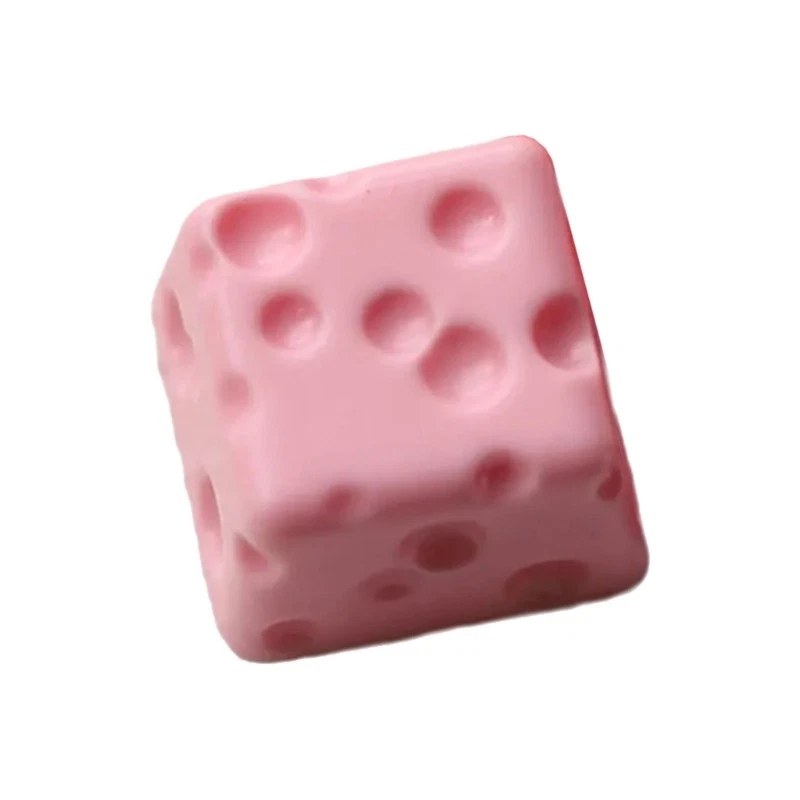 Handmade Cheese Themed Resin Keycap for Crossed Stem Mechanical Keyboards
