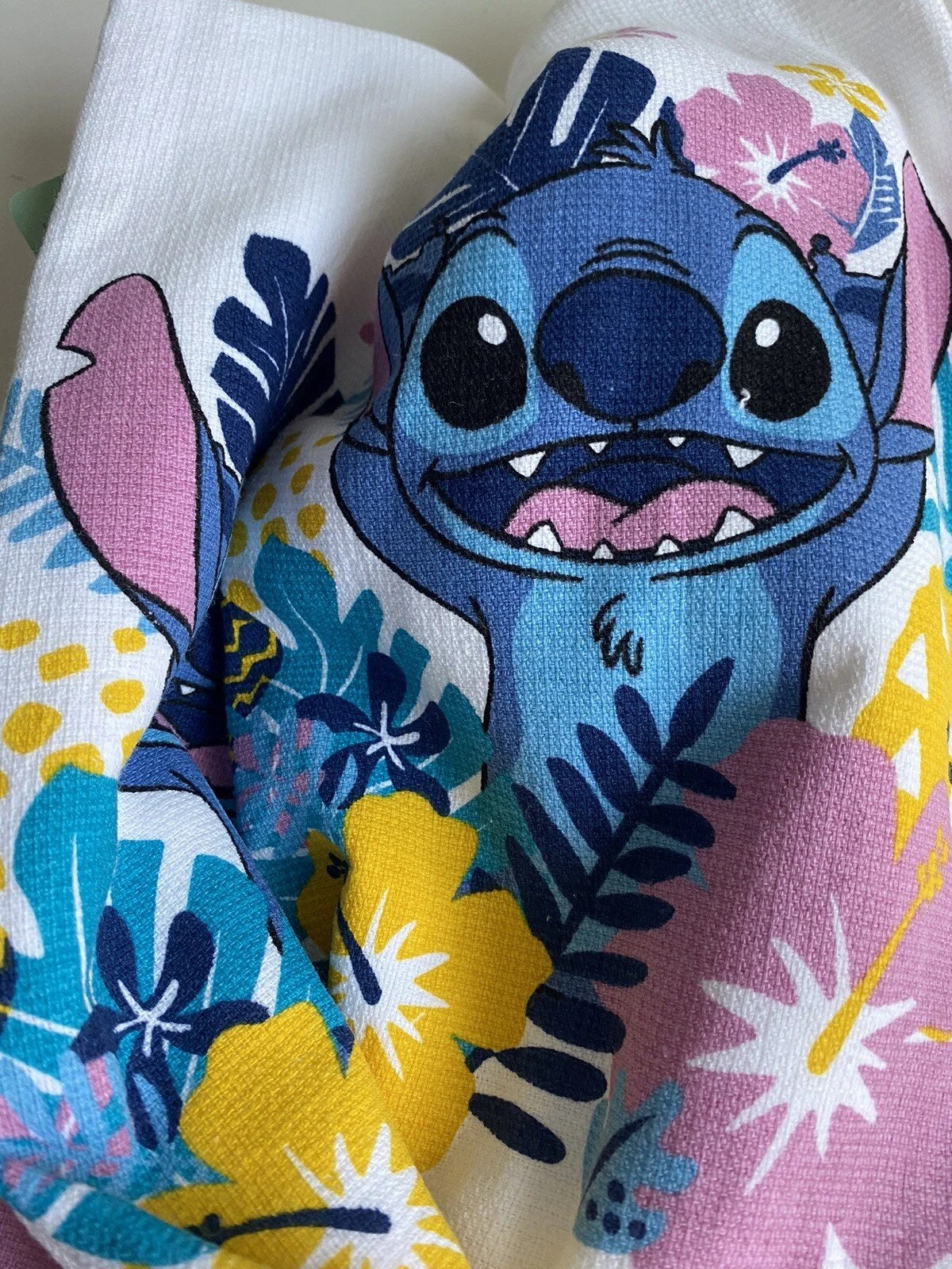 2 Pack Disney Lilo & Stitch Hand Kitchen Towels Floral Tropical Colorful NEW