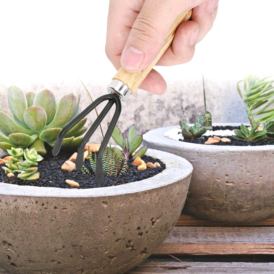Mini Plant Garden Tools Home Gardening Tool Kit Spade Rake Shovel Piece Set Gift