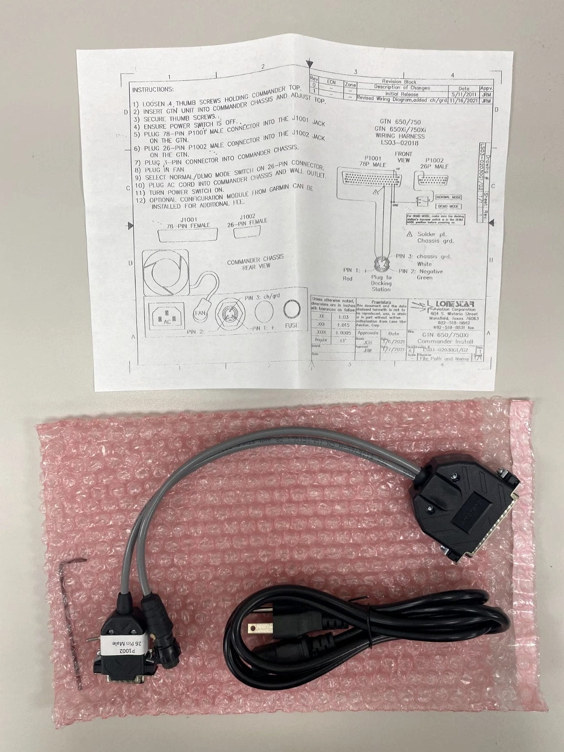 Garmin GTN-750 Commander Docking Station (New)