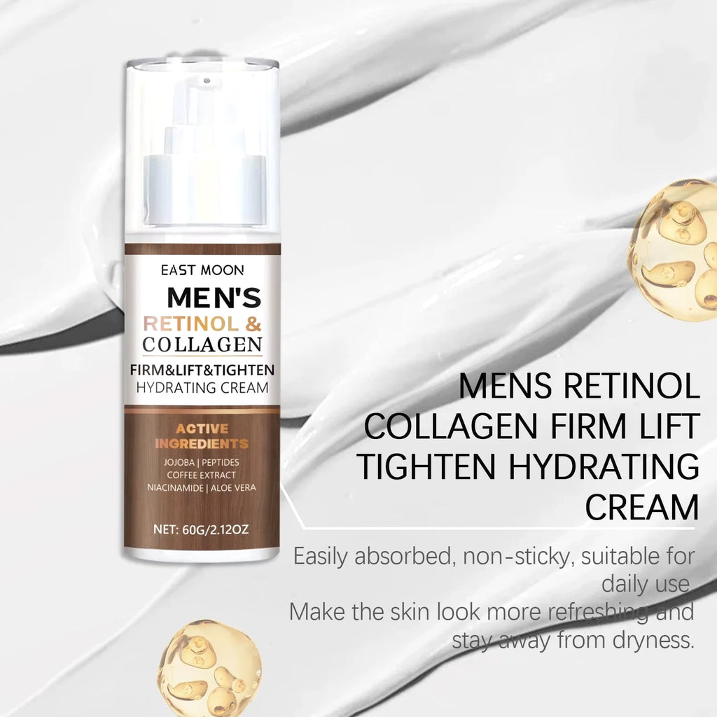 Men's Retinol Collagen Moisturizer - Anti-Aging Face Cream to Reduce Fine Lines