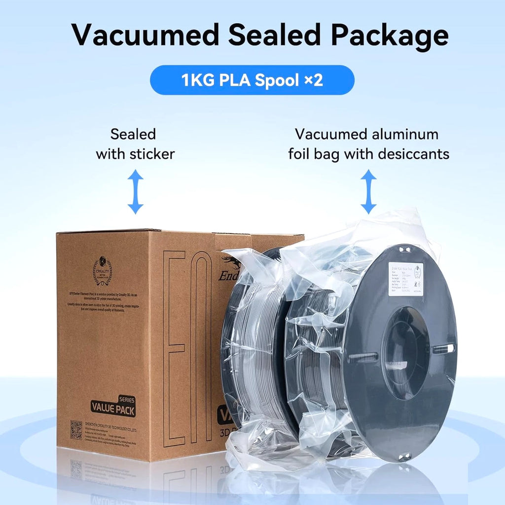 2Kg Black & White PLA 1.75Mm Filament Bundle for 3D Printing with No-Tangle Sp