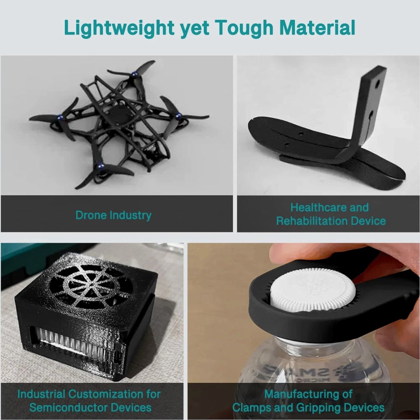 Carbon Fiber Nylon Filament PA6-CF 3D Printer Filament 1.75Mm 1Kg with PC Spool